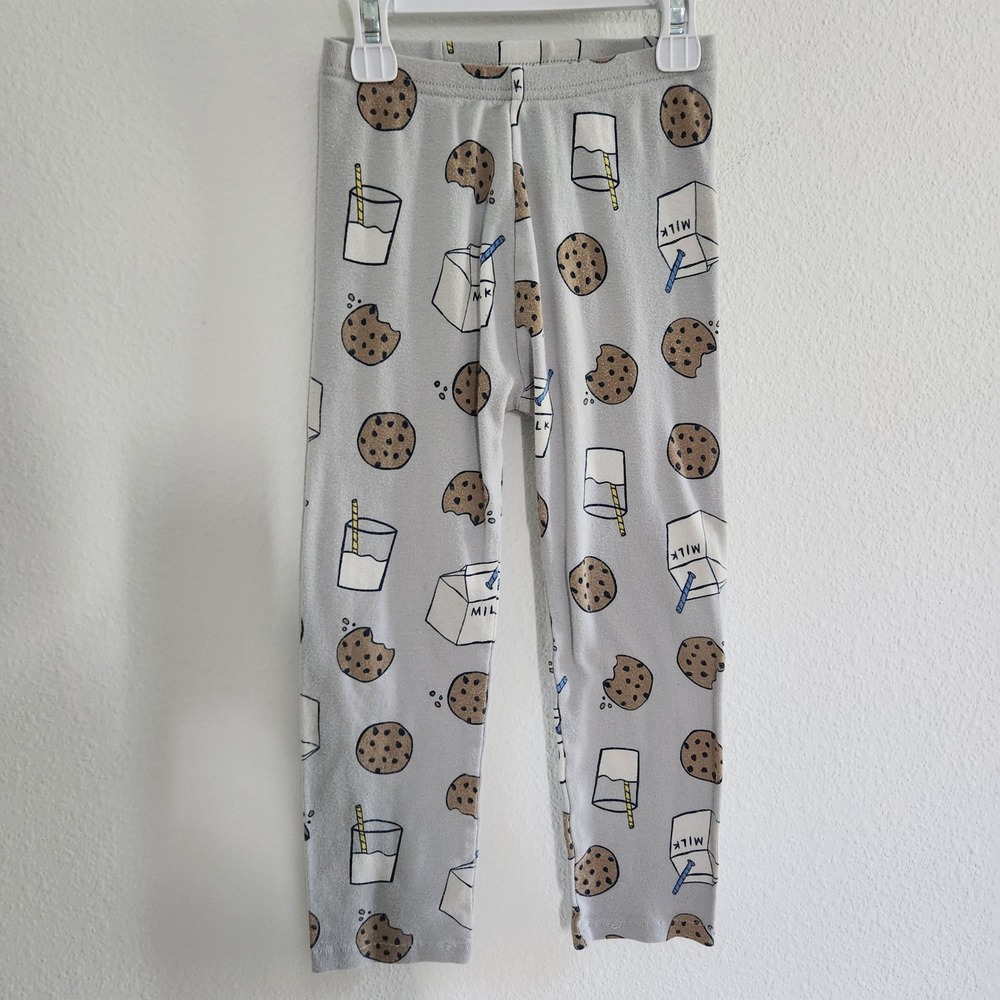 Baby Gap Kids Gray Organic Cotton Cookies and Milk Pajama Pants Size 6 Years